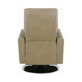 Upholstered Push Back Swivel Recliner Taupe