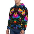 thumbnail image 3 of Wukai Mexican Flower Traditional1 Print Men Hoodies Fleece Sweatshirts Long Sleeve Sweaters Pullover Fall Outfits Winter Clothes-4X-Large, 3 of 7