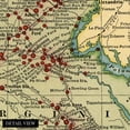 thumbnail image 2 of 1912 American Civil War Battle Map - Vintage Map of Virginia and Neighboring States Showing Civil War Battle Locations 1861-1865 - US Civil War Map Poster Print, 2 of 8