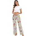 thumbnail image 6 of FREEAMG Women Pajama Pants Lounge Pants Long Stretch Comfy Sleepwear Continental Breakfast Dessert, 6 of 7