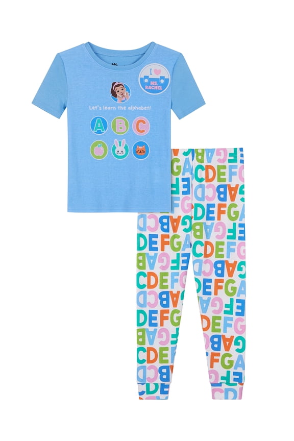 Ms Rachel Toddler Unisex 2-Piece Pajama Set, Sizes 12M-5T