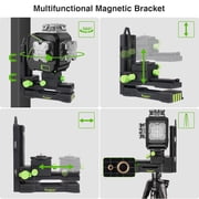 Huepar 3D 12 Lines Self-Leveling Laser Level 3 x 360 Green Beam Cross Line Lasers Level Tools with LCD Screen and Bluetooth