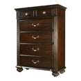 thumbnail image 2 of Home Square Set of 4 Solid Wood Chest, Dresser and 2 Nightstands in Dark Walnut, 2 of 22