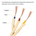 thumbnail image 4 of Uxcell Twisted Cloth Covered Wire 3 Core 18AWG 5m/16.4ft,Electrical Cable,Beige, 4 of 5