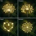 thumbnail image 1 of Luz De Fuegos Artificiales 1 Drag 6 Solar Firework Ground Plug Light 8 modos para césped de jardín (luz cálida), 1 of 8