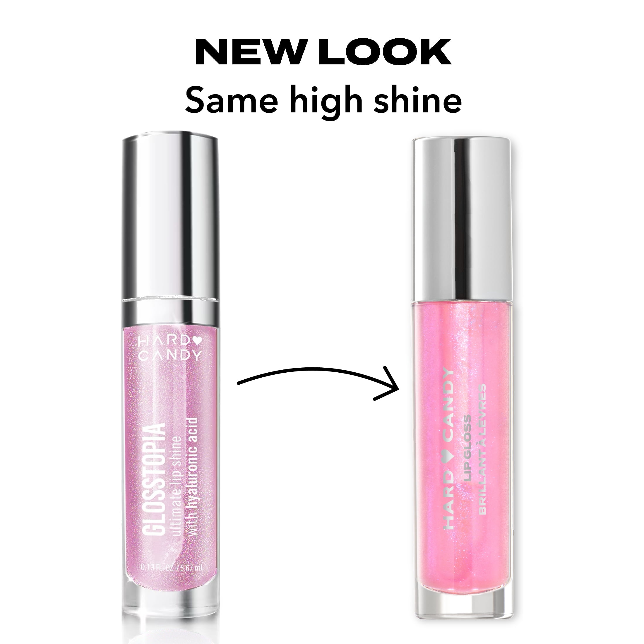Hard Candy Glosstopia Lip Gloss, Ultimate Shine with Hyaluronic Acid, Frostease