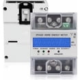 thumbnail image 3 of Medidor de electricidad trifásico Dinheiro Medidor de energía calibrado Medidor de electricidad digital trifásico LCD 4 cables 5-100A 4P KWh Consumo de energía eléctrica Calibrado para sistemas de, 3 of 5
