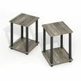 thumbnail image 4 of Furinno Simplistic End Table, Set of Two, Grey Oak/Black, 4 of 4