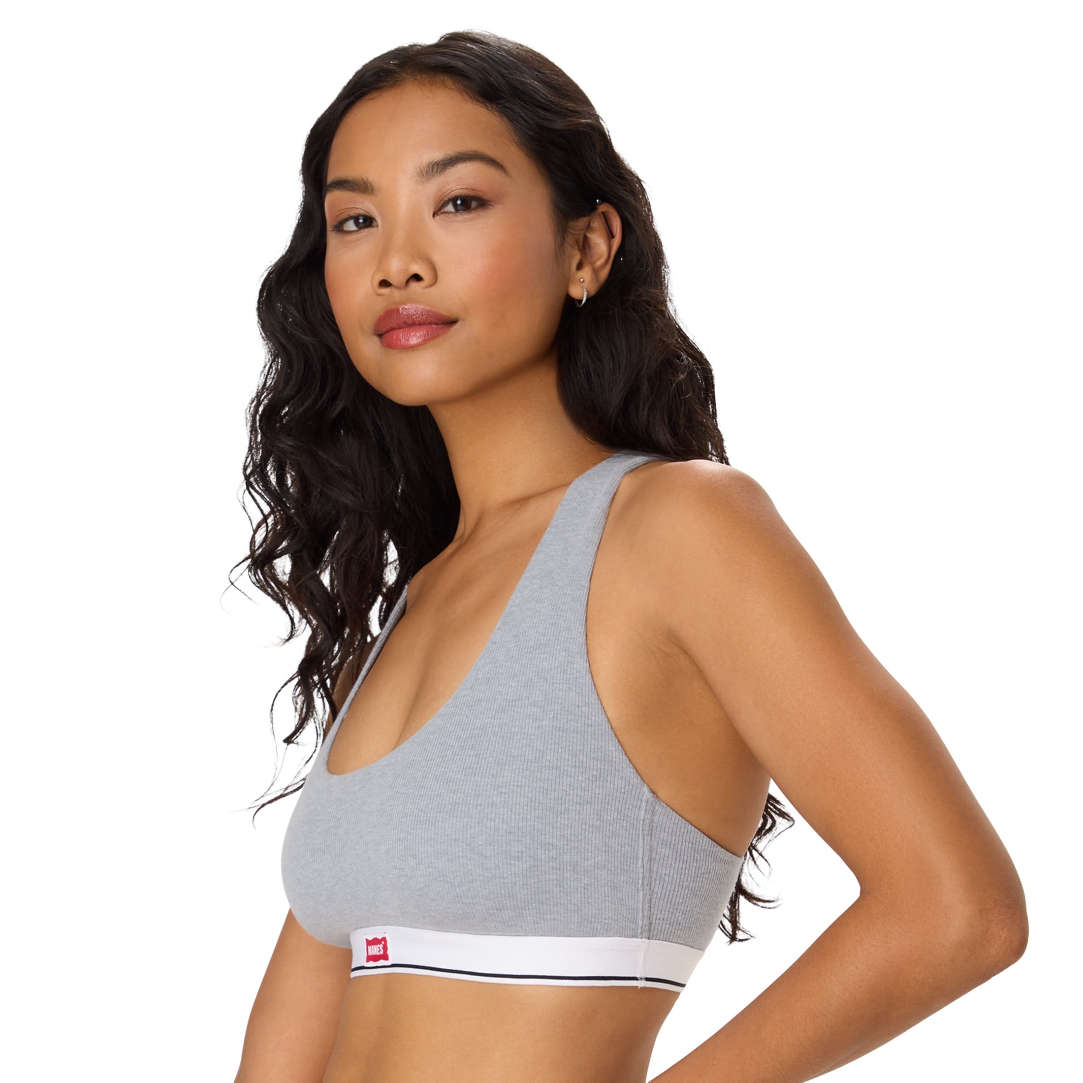 Hanes Racerback Bra, Originals Wireless Cotton Sports Bra