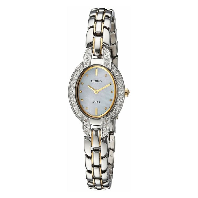 Reloj para mujer Seiko SUP325 Tressia Two Tone Diamond Accent Mother of Pearl Dial Seiko SUP325