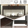 thumbnail image 3 of Hommoo Rustic Entryway Console Table, 60" Long Sofa Table with Drawers and Bottom Shelf for Storage (Espresso), 3 of 8