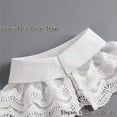 thumbnail image 6 of LoudSung False Collar Detachable Half Shirt Blouse Fake Collar Floral Lace Double Layer Cape Shawl Elegant for Women Girls, 6 of 8