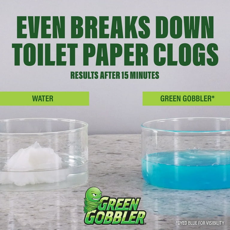  Green Gobbler Drain Clog Remover, Toilet Clog Remover, Dissolve Hair & Organic Materials from Clogged Toilets, Sinks and Drains