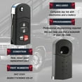 thumbnail image 3 of KeylessOption replacement blank flip key fob for Mazda (BBM4-67-5RY) 3-button remote fob w/ remote trunk release, 3 of 5
