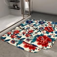 thumbnail image 2 of 1pc Floral Pattern Absorbent Non-Slip Bathroom Thickened Flannel Rug Decor,Soft,Quick Drying,Suitable For Indoor/outdoor Use,Bathrooms,Bedrooms,Kitchens,Terrace,Laundry Rooms,16"x24", 2 of 9