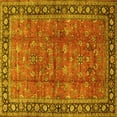 thumbnail image 1 of Ahgly Company Machine Washable Indoor Square Oriental Yellow Traditional Area Rugs, 3' Square, 1 of 4