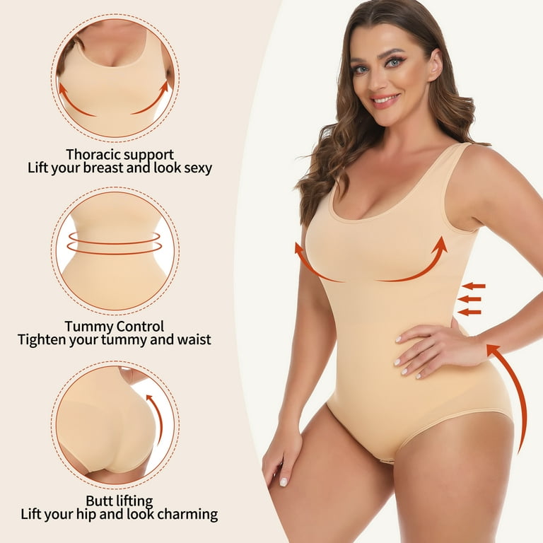 COMFREE Shapewear for Women Tummy Control Body Shaper Tank Top Fajas  Colombianas Waist Trainer Corset Bodysuit Tank Tops 