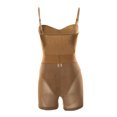 thumbnail image 4 of SAYOO Ropa de mujer Conjunto de dos piezas, Body sin mangas con correa ajustable para el hombro Pantalones cortos transparentes a juego SAYOO Moda, 4 of 5