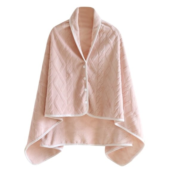 Warm Blankets for Winter Women's Warm Shawl Blanket Cloak, Flannel, Thick, Solid Color
