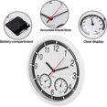 thumbnail image 5 of Reloj de pared JAMW de piedra de cuarzo silencioso Con termómetro y humedad Sencillez, 5 of 5