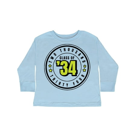 

Inktastic Class of 2034 in Black Circle with Stars Gift Toddler Boy or Toddler Girl Long Sleeve T-Shirt