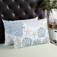 thumbnail image 4 of Summer Beach Coral Shell Starfish King Size Pillow Cover, Pillowcase Protectors with Zipper, Breathable Decorative Throw Pillow Case Cover, Pillow Shams for Couch Sofa 20x36Inch, 4 of 7