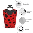 thumbnail image 4 of Wukai Ladybug Pattern Laundry Basket, Laundry Hamper, Dirty Clothes Hamper for Laundry,Waterproof Pe Coating,Bathroom Set,Toy Bin, 4 of 6