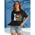 thumbnail image 1 of Womens Student Back To School Letter Print Teacher Gift For Crew Neck T-Shirt With Patterned Prints - Loose Short Sleeves For Spring & Summer Style - Trendy Casual Tees Clothing Tee For Adult, Men, W, 1 of 7