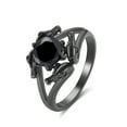 thumbnail image 3 of Dragon Ring for Women Solitaire Cz Black Gothic Engagement Ring Ginger Lyne Collection, 3 of 7