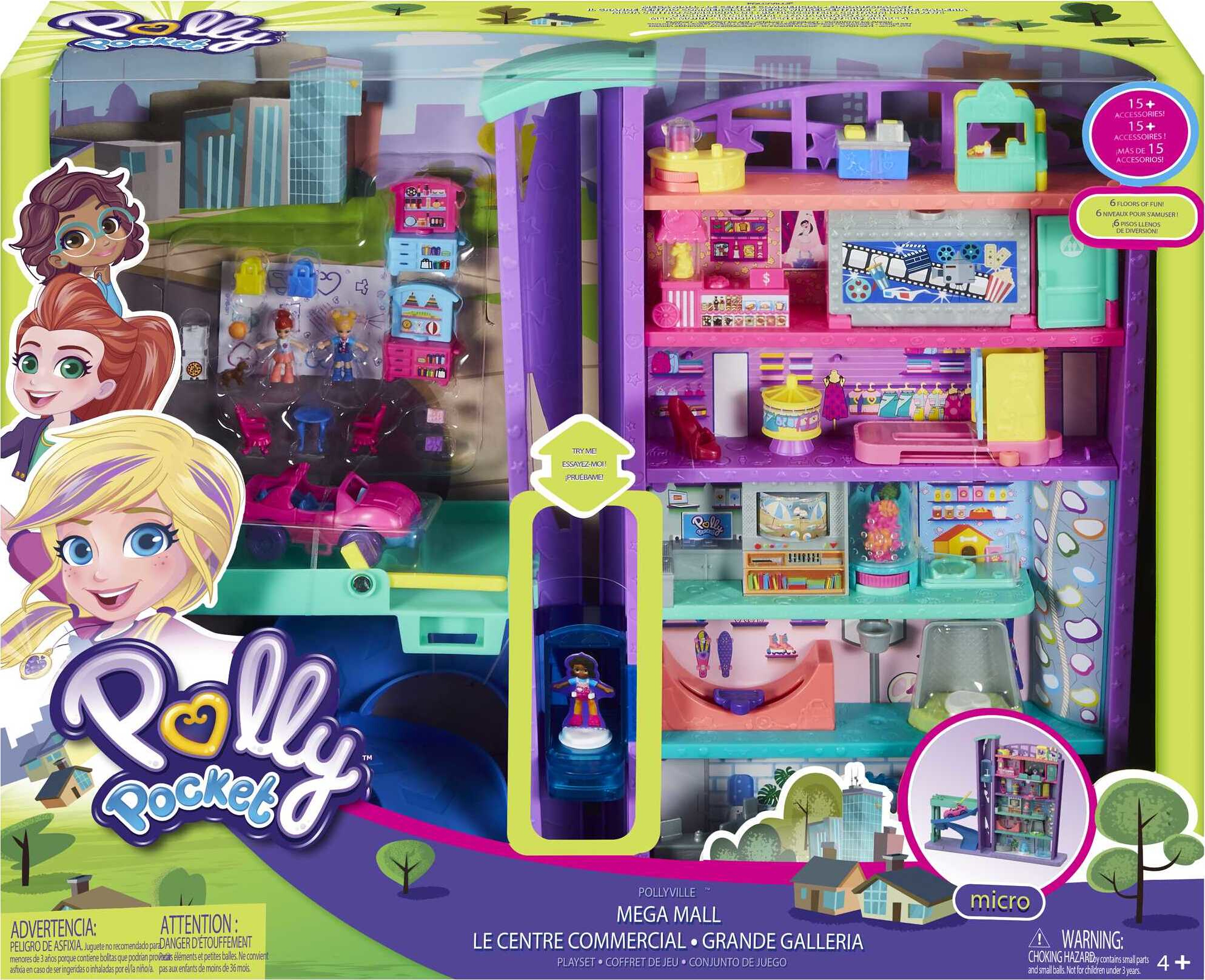 Polly Pocket Pollyville Mega Mall Playset With Themed Accessories - image 7 of 7