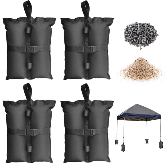 Canopy Weights Sand Bags Set of 4,600D Heavy Duty Plus Size Canopy Weight Bags Pop up Canopy Tent, Instant Outdoor Sun Shelter, Patio Umbrella