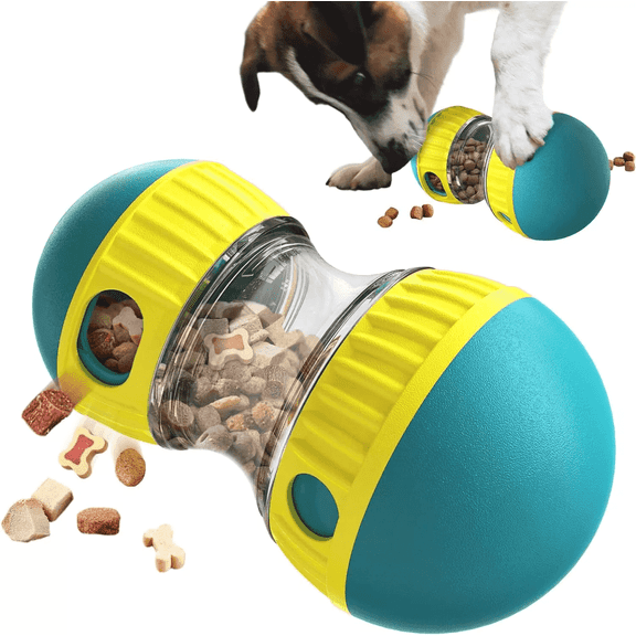 Automatic Pet Feeder Dog Cat Food Dispenser Tumbler Bowl Toy Interactive Ball