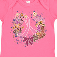 thumbnail image 4 of Inktastic Breast Cancer Awareness Wreath Pink Ribbon Girls Baby Bodysuit, 4 of 5
