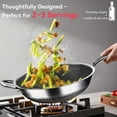 thumbnail image 2 of EASHZMFYTBF 13.3 Inch Stainless Steel Nonstick Wok With Stay-Cool Handle & Induction Ready - Dishwasher , Compatible with All Cooktops (Gas, Electric, Induction), Even Heat Distribution, 2 of 7