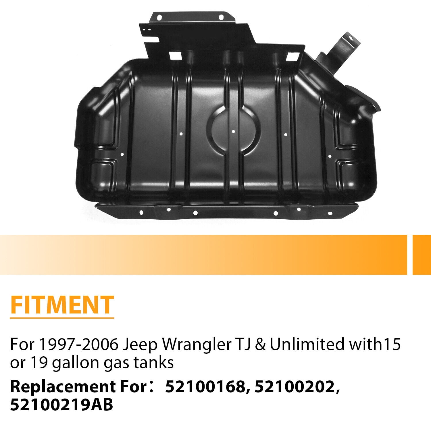 Kojem Fuel Tank Skid Plate Guard for 1997-2006 Jeep Wrangler TJ & Unlimited Replacement for 52100219AB