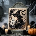 thumbnail image 3 of romoty 3D Pearl Art Kit Witch Hugging Ghost Halloween Diamond Painting Framed Wall Decor for Fireplace Mantel and Desk, 3 of 6