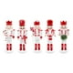 thumbnail image 1 of Set 5 Cascanueces De Madera 13cm Blanco Y Rojo Navideños, 1 of 5