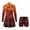 Autumn Maple Leaves, variant on Purple Gothic Ghosts Women's Long Sleeve Golf Dress 2 Piece Set Stretchy Breathable, 1/4 Zip Collar, Side Pocket Shorts, Halloween Suitable for Golf, Tennis, Slim Fit for All Body Types