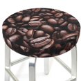thumbnail image 3 of Logiee Coffee Bean Print Stool Covers Round,Bar Stool Covers,Watedrproof Stool Slipcover with Elastic,Stool Cushion,Round Bar Stool Seat Covers for Bar Round Chair-14 inch, 3 of 7