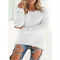 thumbnail image 1 of Chandail en Molleton Duveteux d'Hiver pour Femmes, Chandail Simple, Hauts, Blouse, 1 of 3