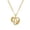 Gold D, variant on Heart Initial Necklace for Women Letter Pendant A-Z Gold Plated Cubic Zirconia Dainty Personalized Flower Gift Jewelry Gold-O