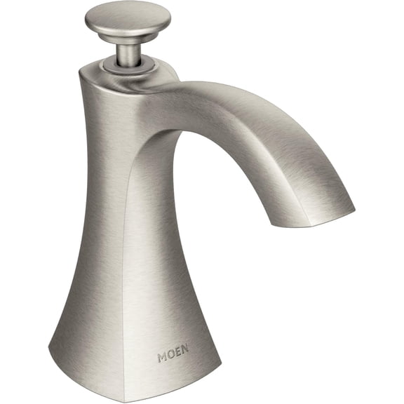 Open Box Moen Silver Stainless Steel, Transitional Mounted Soap Dispenser