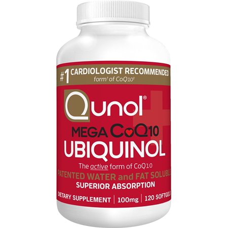 Qunol Mega CoQ10 Ubiquinol Dietary Supplement, 120 (Best Form Of Ubiquinol)