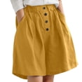 thumbnail image 2 of Kureaily Women's Wide Leg Shorts Comfort Shorts Casual Shorts Loose Knee Length Short Women Casual Pants, 2 of 5