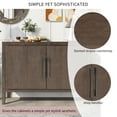 thumbnail image 3 of Accent Cabinet with 2 Doors, Modern Storage Cabinet Furniture, Wood Buffet Sideboard with Adjustable Shelves, Atumon Cabinet for Kitchen Living Room Entryway Hallway, 47.2"Lx17.7"Wx33.5"H, Espresso, 3 of 10