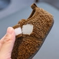 thumbnail image 5 of YAYUBA Slippers Kids Girls,Winter Solid Versatile Girls Indoor Non Home Shoes for Children and,7,Brown, 5 of 6