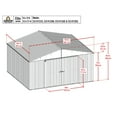 thumbnail image 3 of Arrow Elite 14 x 12 x 8 ft Anthracite Steel Storage Shed, 3 of 8