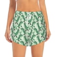 thumbnail image 2 of Balery Dinosaurs on Roller Skater Pantalones cortos deportivos para mujer con forro y dos bolsillos, elásticos, para entrenamiento, gimnasio, yoga-XX-Large, 2 of 7