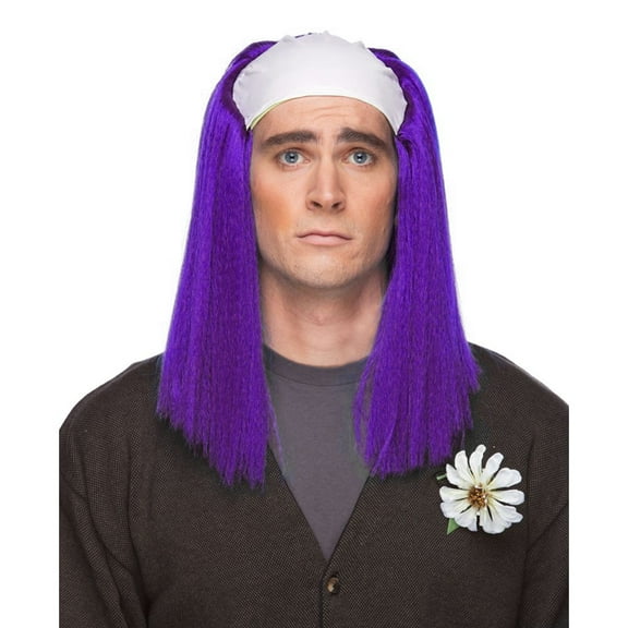 Bald Straight Clown Wig - Purple