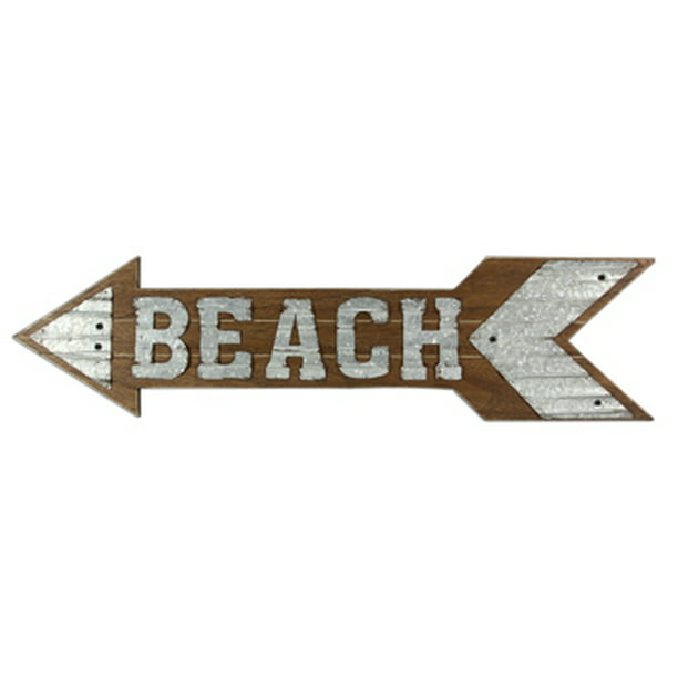 Wood Beach Arrow Signs Com, Wooden Beach Sign With Arrow